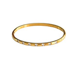 Gold Bangle with Cubic Zirconia