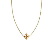 Gold Bead Cross Necklace