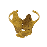 Gold Center Ginkgo Leaf Cuff