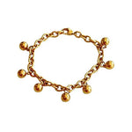 Gold Chain Bracelet with Gold Balls