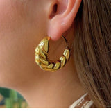 Gold Cornucopia Hoop - 1.5"