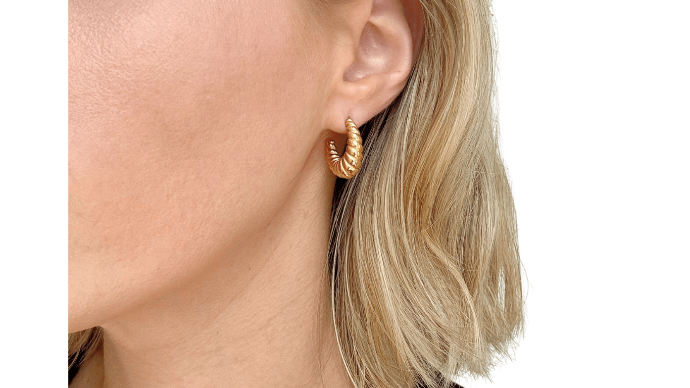 Gold Croissant C - Hoop