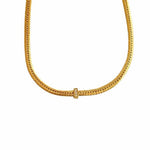 Gold Cuban Chain with Cubic Zirconia Accents