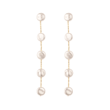 Gold Dipped Pearl Drop Earrings