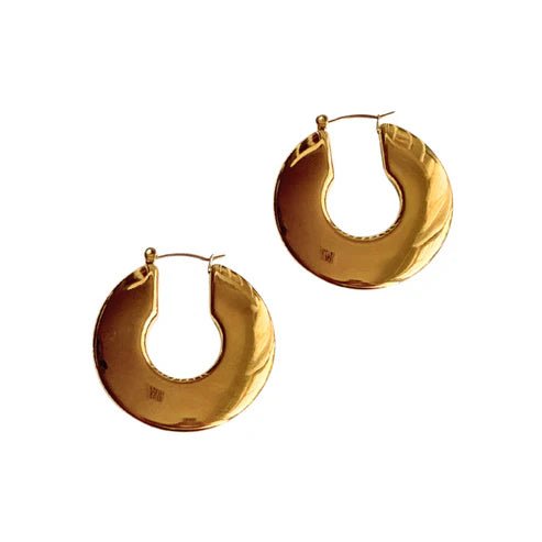 Gold Disc Hoop