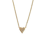 Gold Pavé Heart Necklace