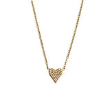 Gold Pavé Heart Necklace