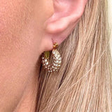 Gold Pavé Mini Hoop
