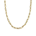 Gold Textured Link Necklace