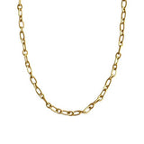 Gold Textured Link Necklace