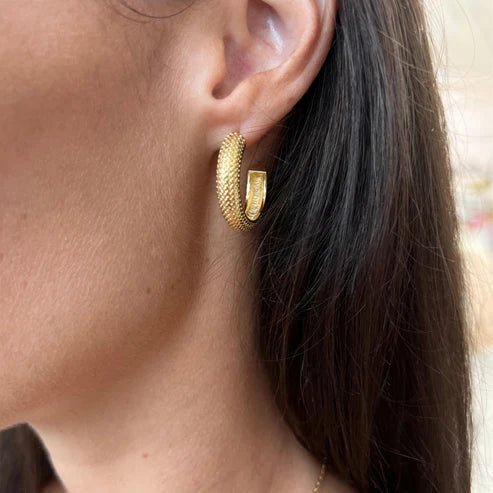 Gold Thin Scales C - Hoop