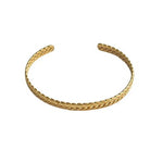 Gold Thin Wheat Cuff