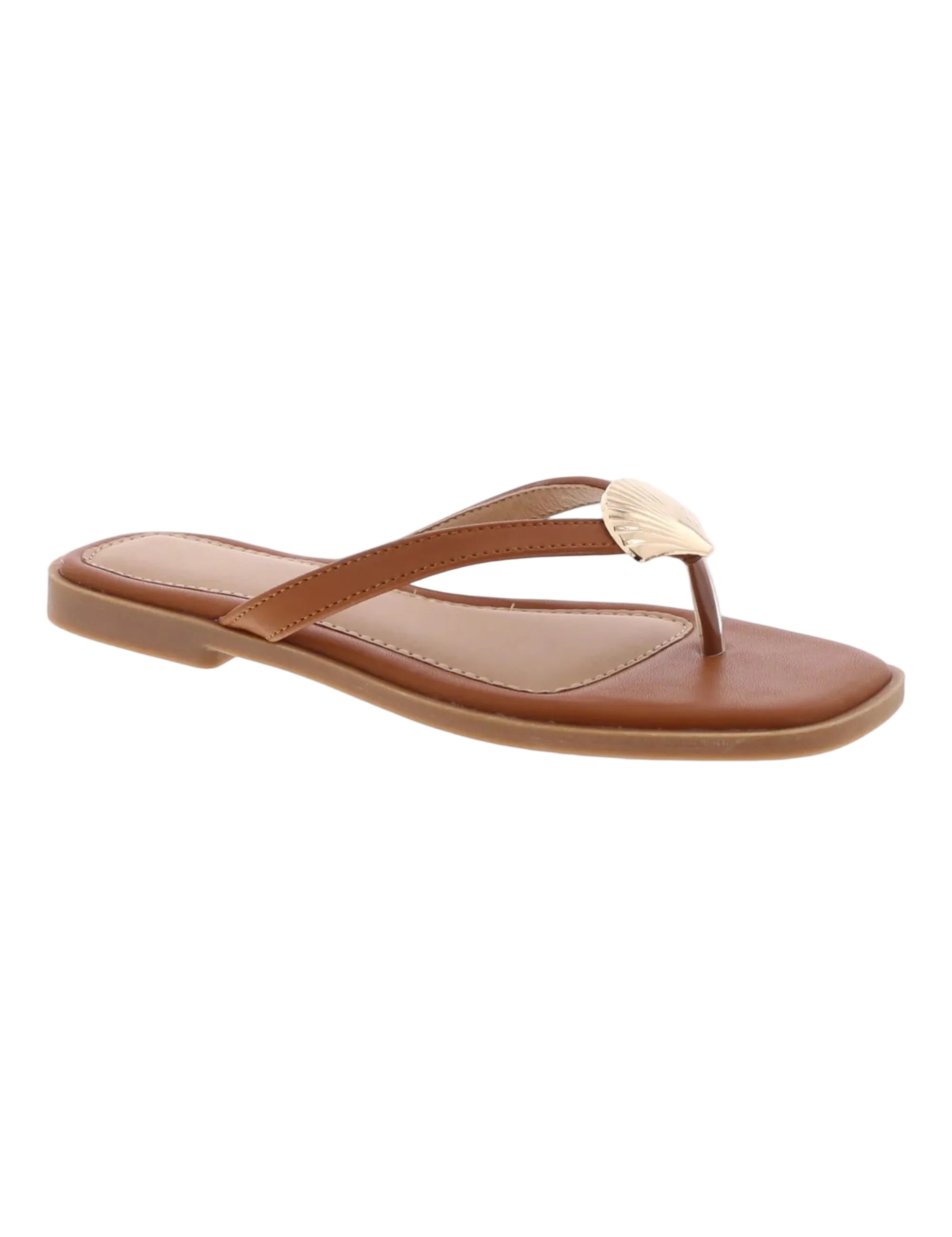 Golden Shell Sandal Tan