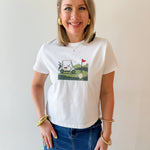 Golf Cart Embroidered Knit Tee