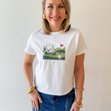 Golf Cart Embroidered Knit Tee