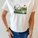 Golf Cart Embroidered Knit Tee