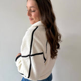 Half Zip Fleece Sweatshirt - Ivory