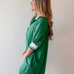 Half Zip Mini Dress - Green