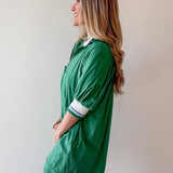 Half Zip Mini Dress - Green