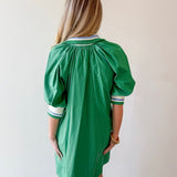Half Zip Mini Dress - Green
