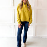 Half Zip Turtleneck Sweater - Lime