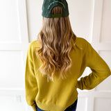 Half Zip Turtleneck Sweater - Lime