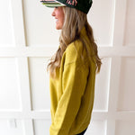 Half Zip Turtleneck Sweater - Lime