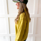 Half Zip Turtleneck Sweater - Lime