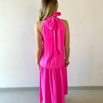 HalterNeck Midi Dress - Pink