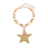 Hammered Star Charm Bracelet