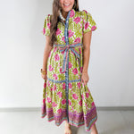 Hand Block Printed Floral Dress