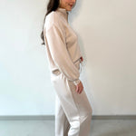 Hannah Half zip top & Pant Set - Almond