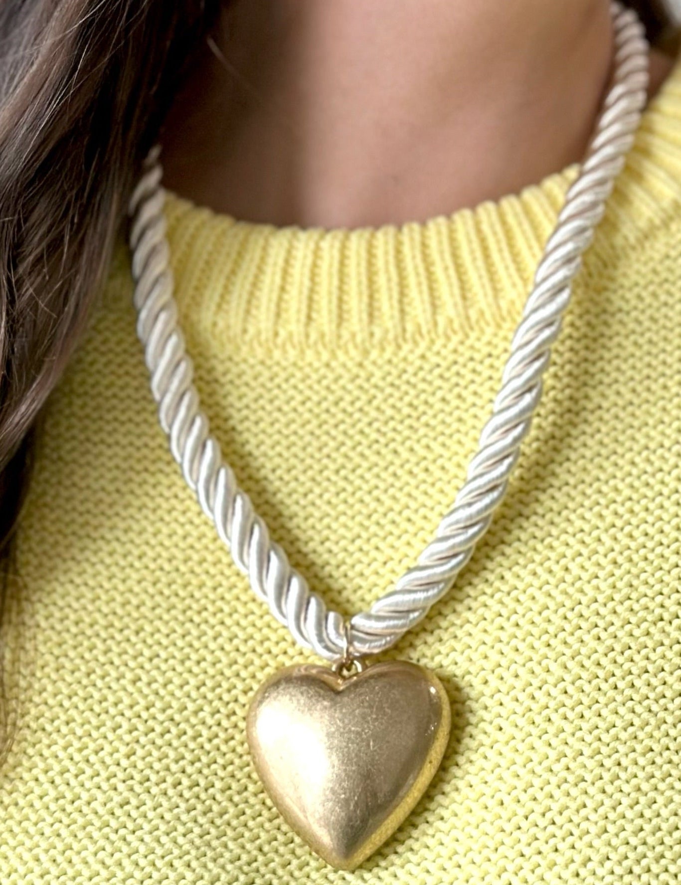 Heart Rope Necklace