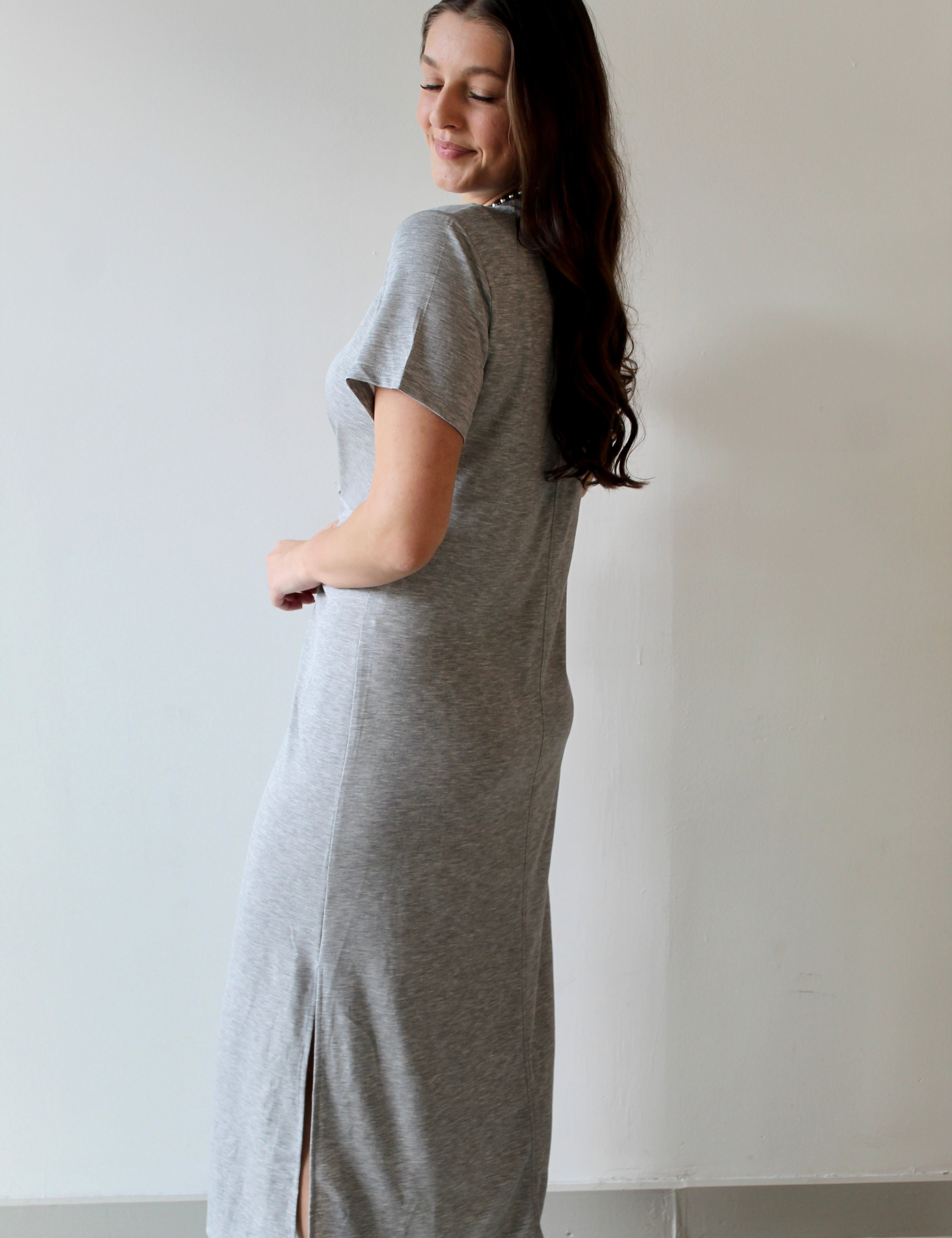 Heather Grey Maxi Dress
