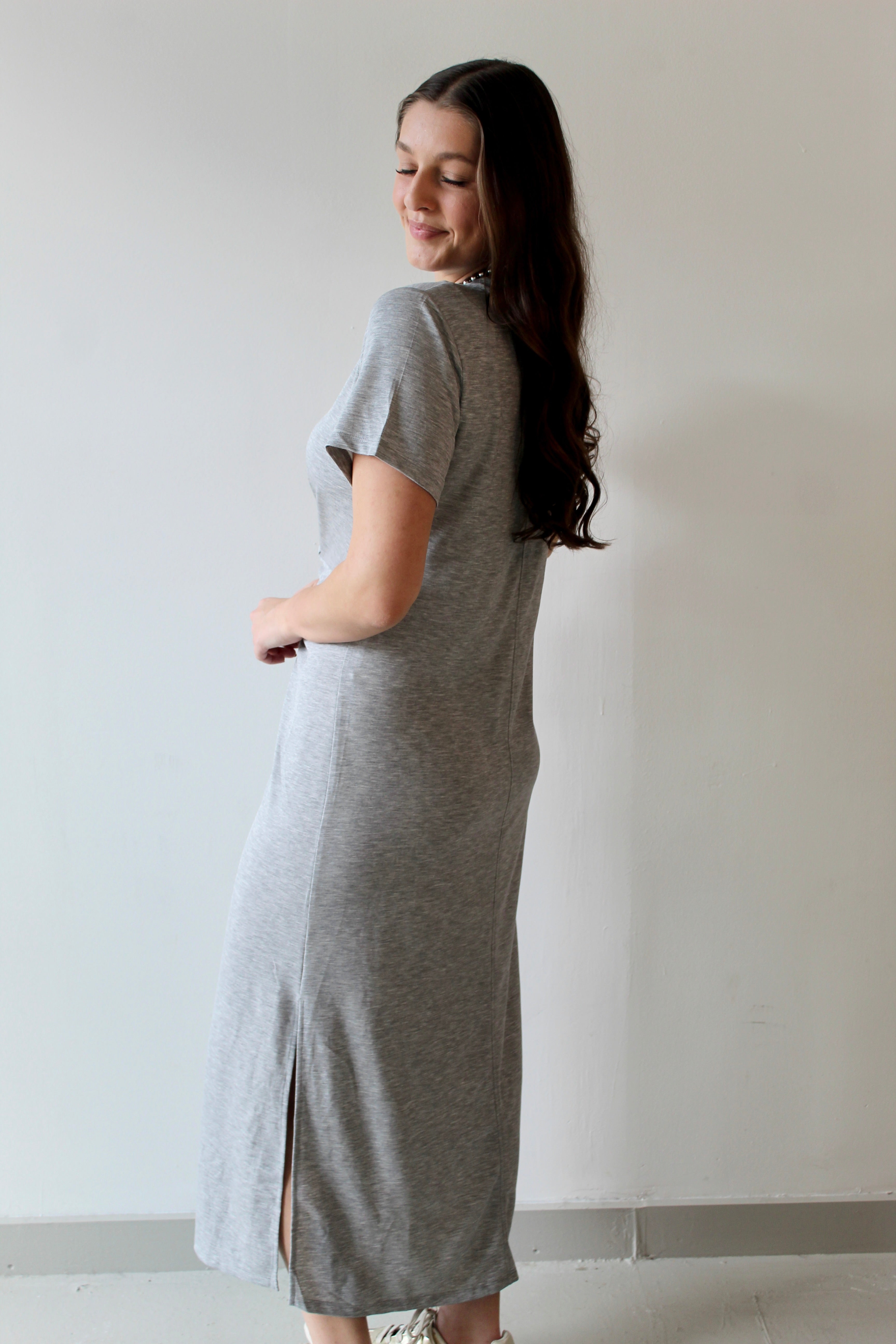 Heather Grey Maxi Dress