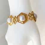 Hexagon Pearl Bracelet
