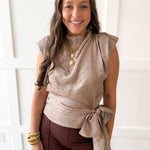 High Neck Sleeveless Top