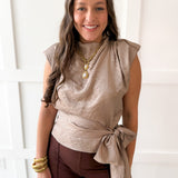 High Neck Sleeveless Top
