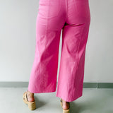 High Rise Seamed Crop Pants