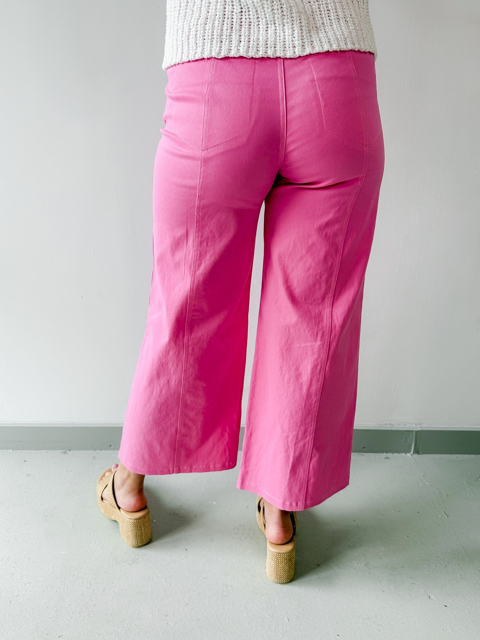 High Rise Seamed Crop Pants