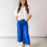 High Rise Seamed Crop Pants