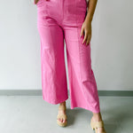 High Rise Seamed Crop Pants
