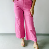 High Rise Seamed Crop Pants