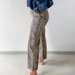 High Rise Vintage Straight Leopard Denim