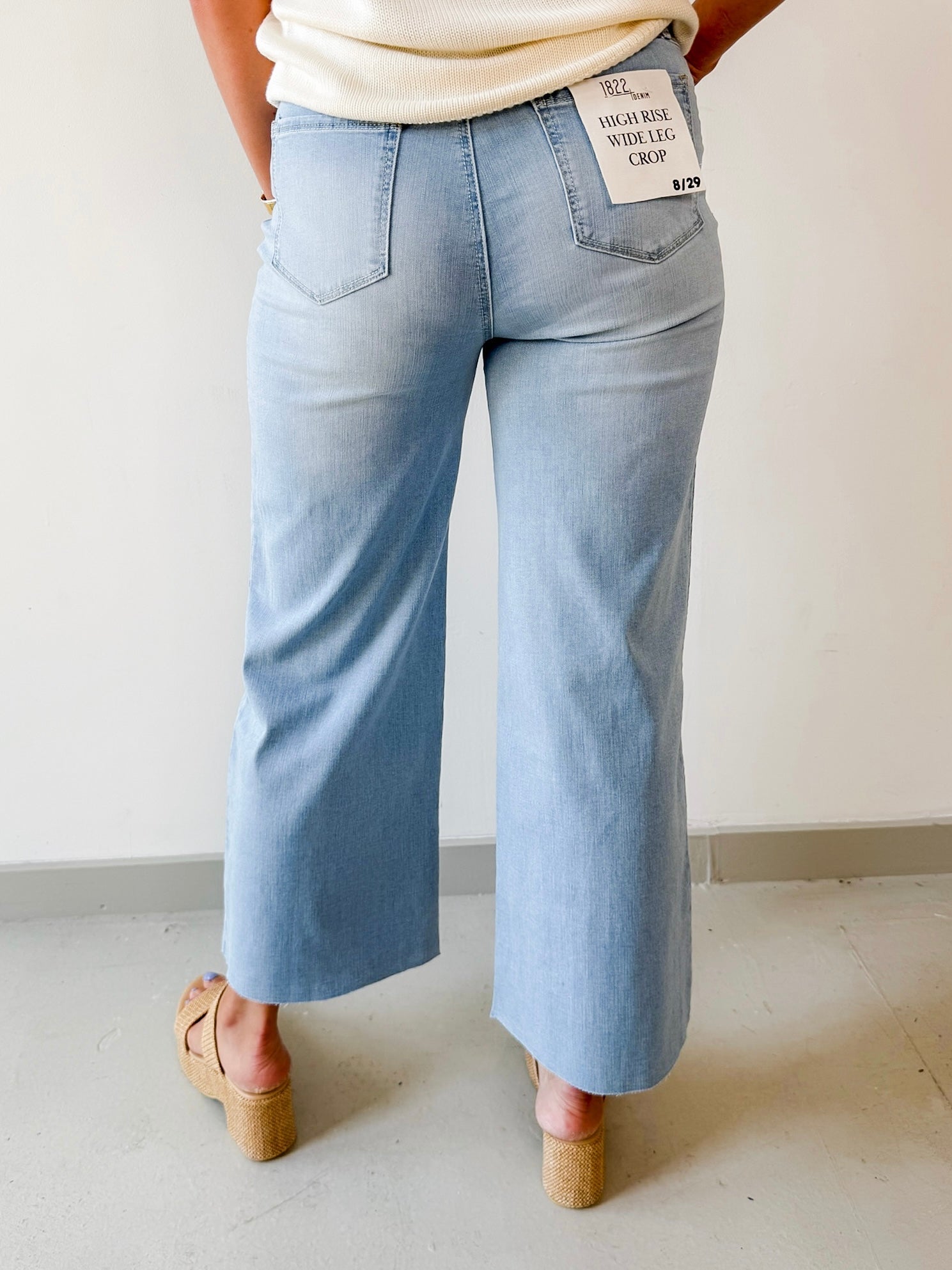 High Rise Wide Leg Crop Jean