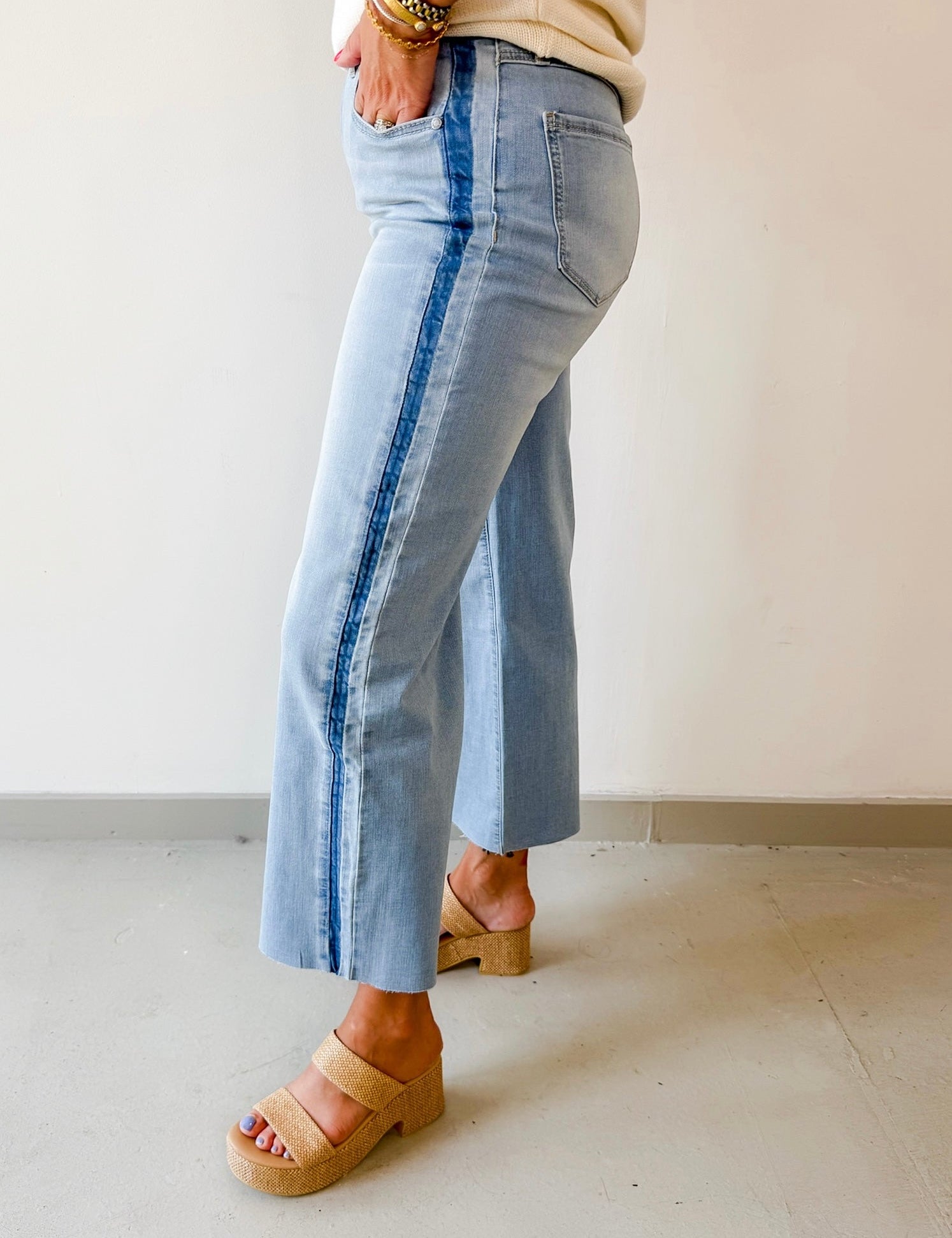 High Rise Wide Leg Crop Jean