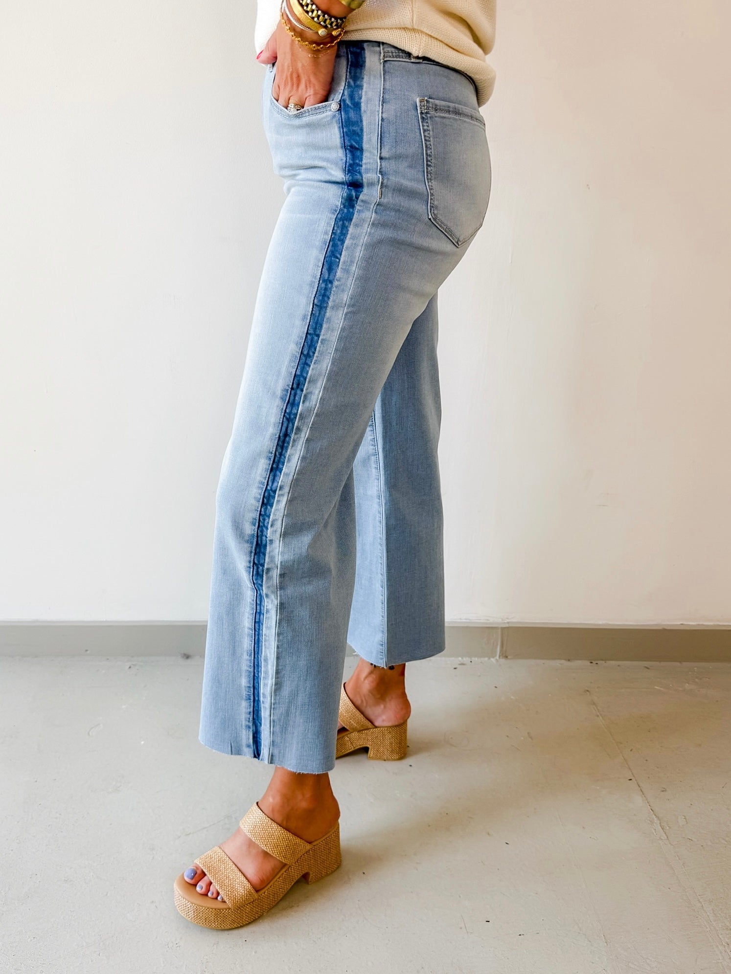 High Rise Wide Leg Crop Jean
