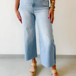 High Rise Wide Leg Crop Jean