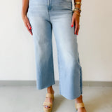 High Rise Wide Leg Crop Jean