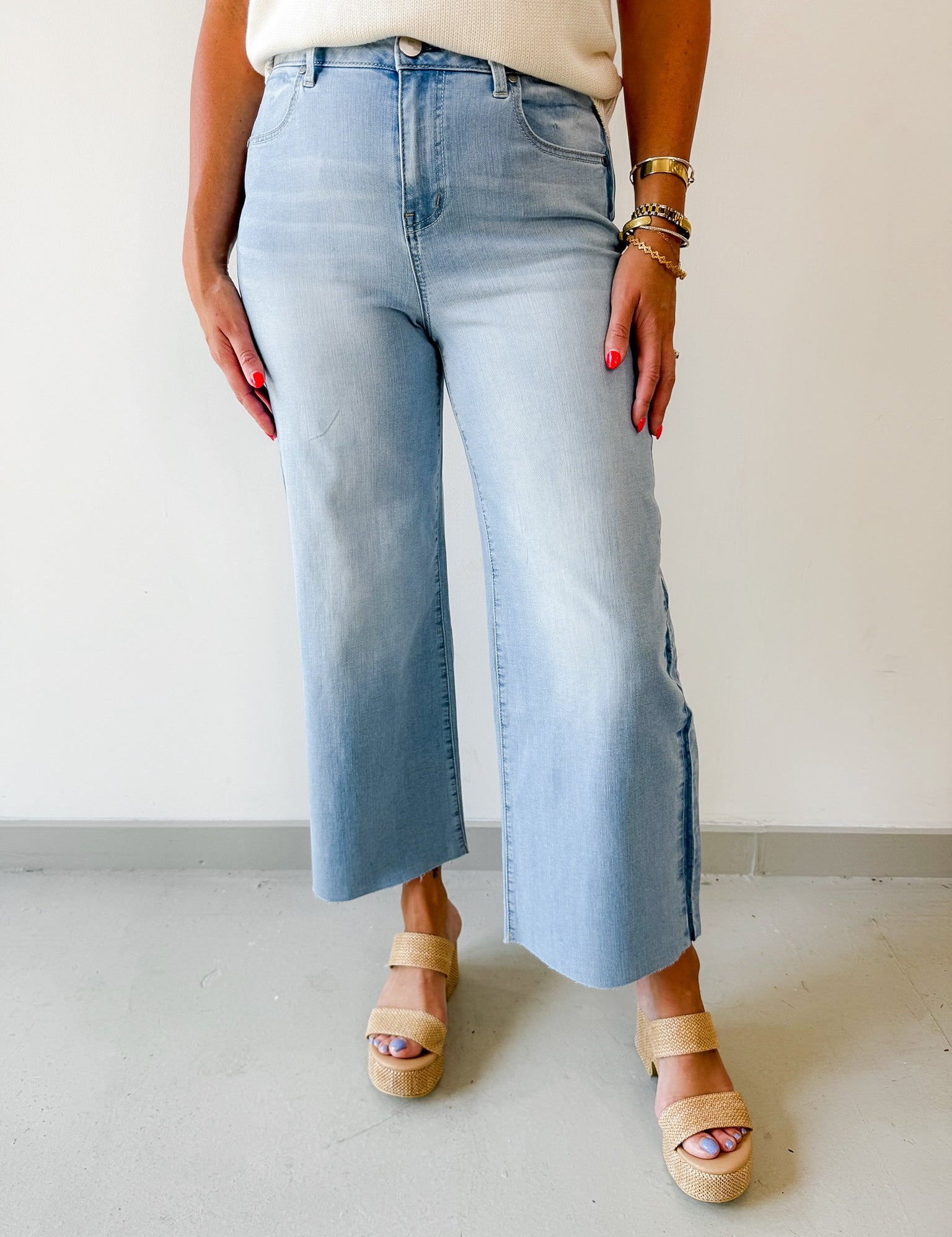 High Rise Wide Leg Crop Jean